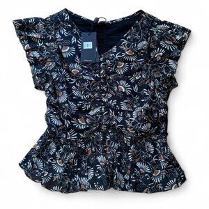 Rails Black Floral Blouse